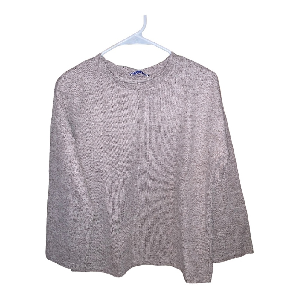 Zara Trafaluc women’s Bell Sleeve Sweater grey Small